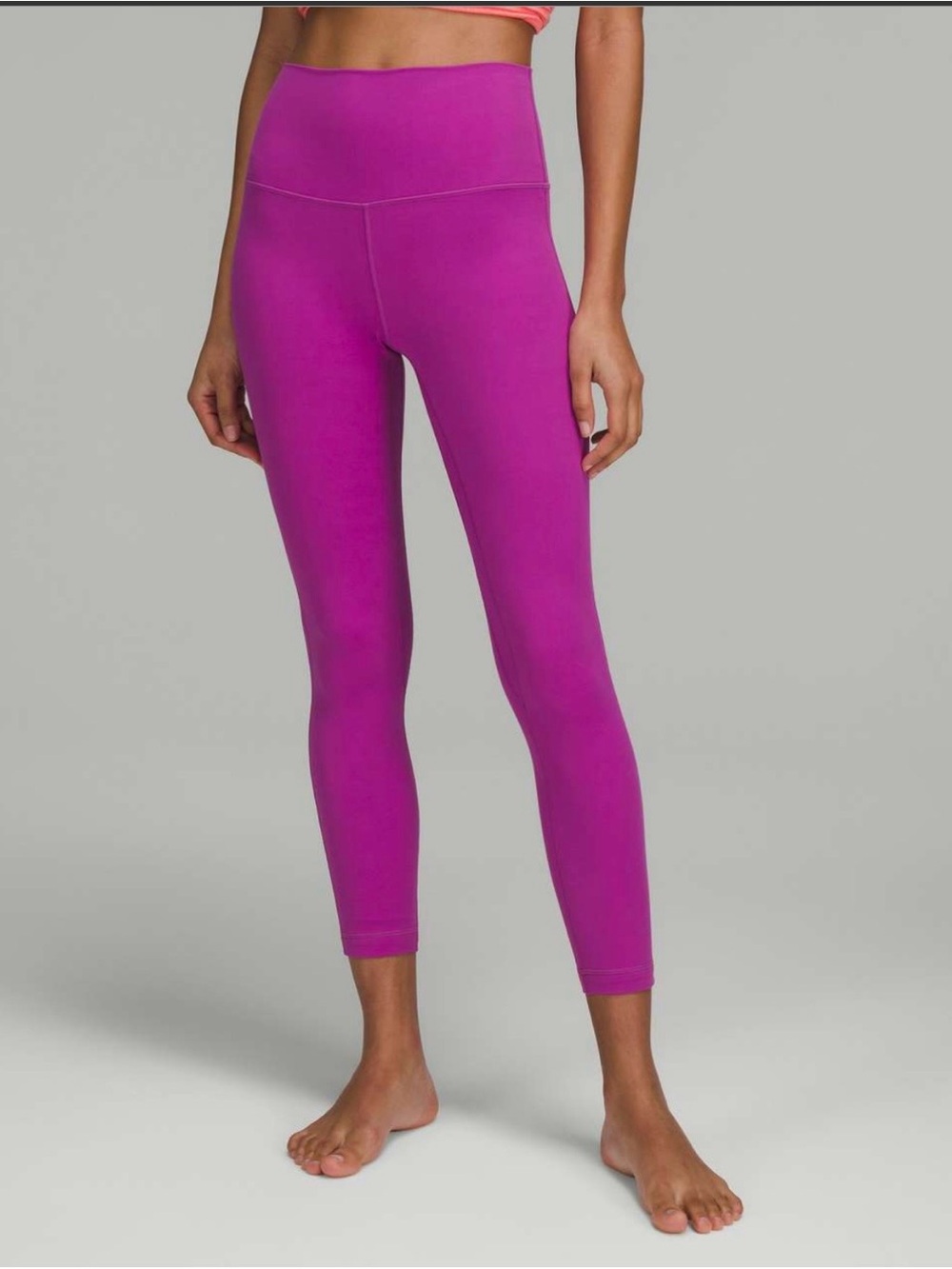 NWT LULULEMON Align High Rise 25” Length Size 6 Vivid Plum Lined Yoga Leggings
